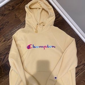 NWOT Pale Yellow Champion Hoodie